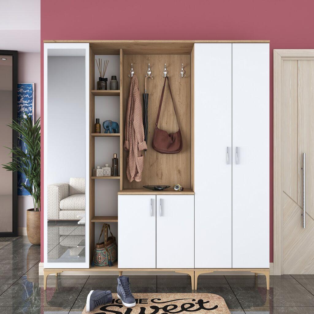 Hanah Home Set za hodnik EA129-2797, 180x37,5x198,6 cm, Bijela
