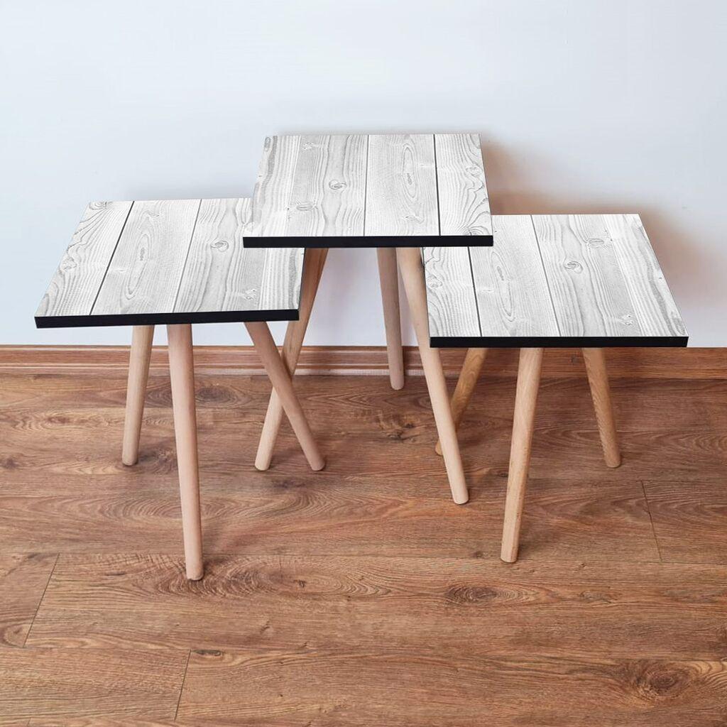 Hanah Home set stolića za kafu 3Shp364, 3 dijela, šareni