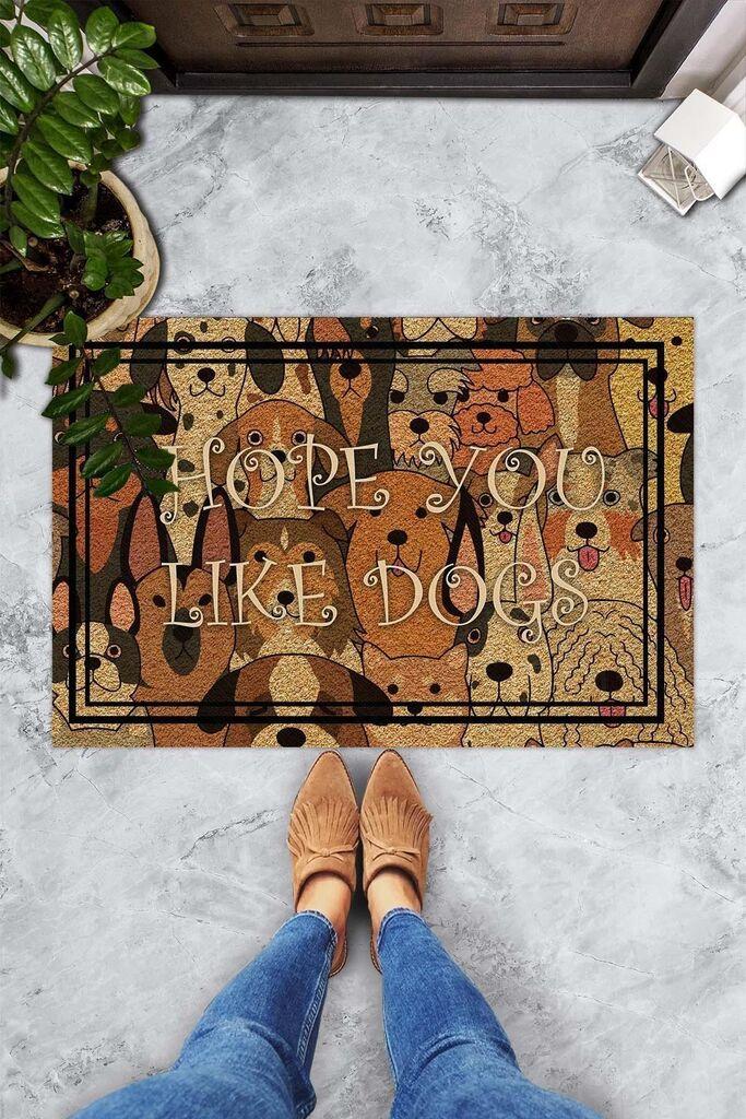 Conceptum Hypnose otirač za vrata s motivom pasa, 40x60 cm, šareni