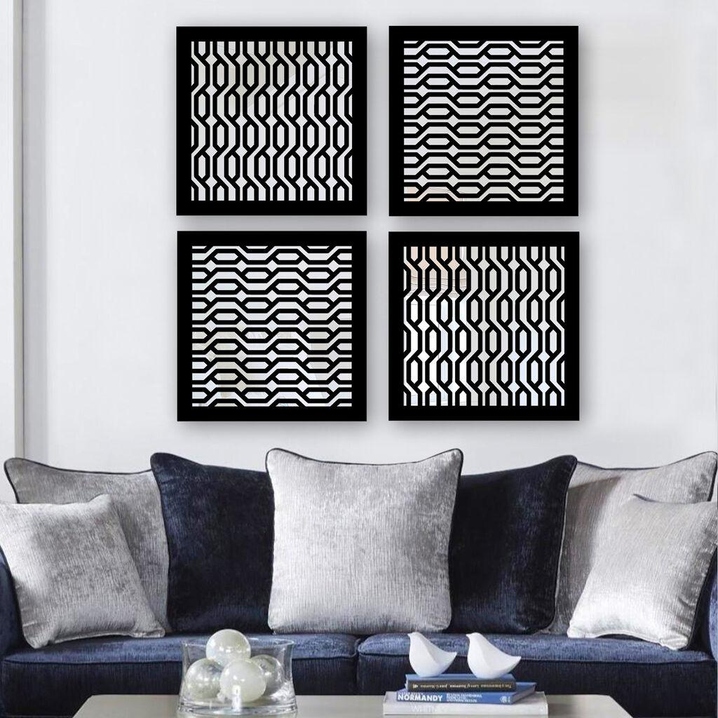 Wallity Set ogledala SYH788848468, Crni