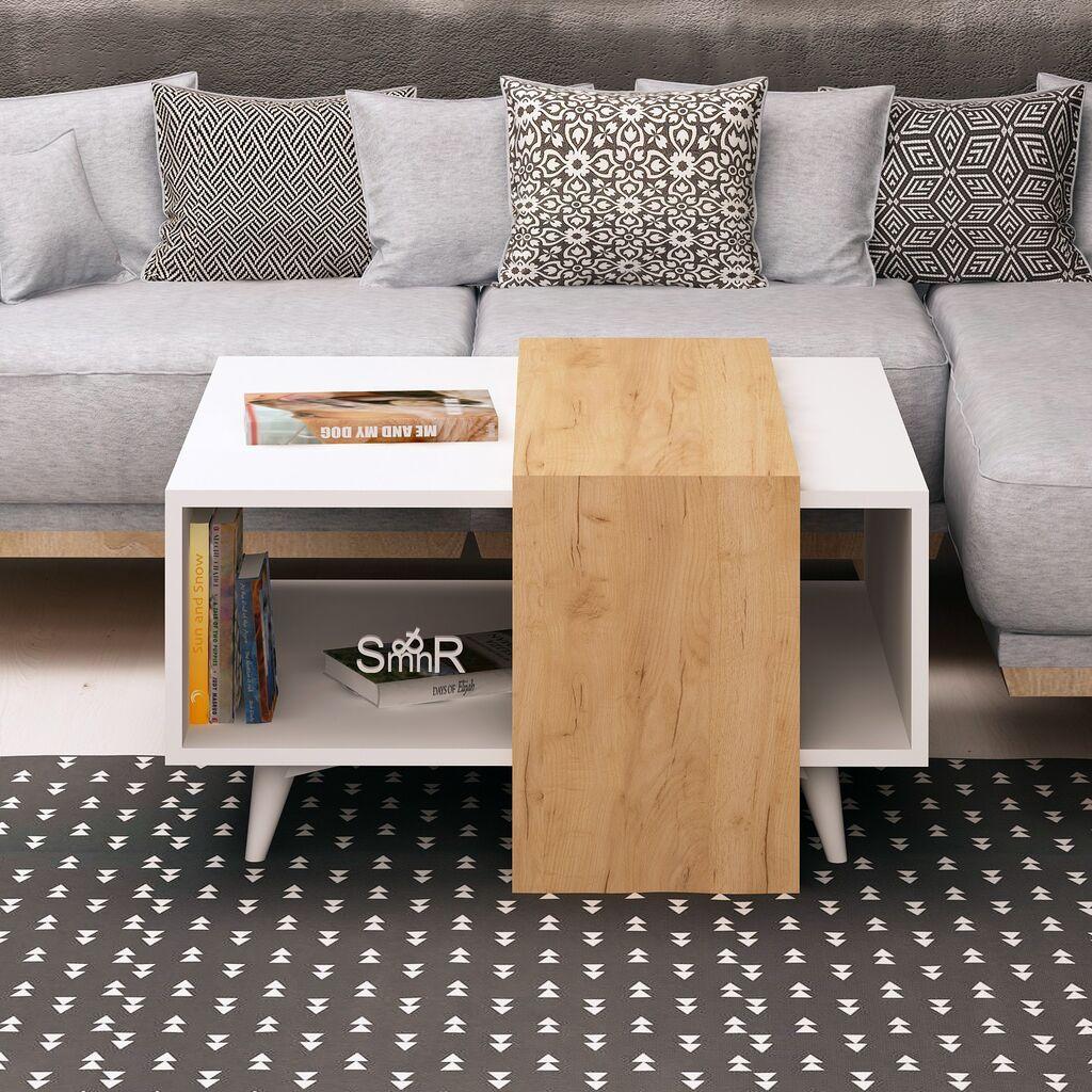 Hanah Home Klub sto Dowel, 80x40x80 cm, Bijeli