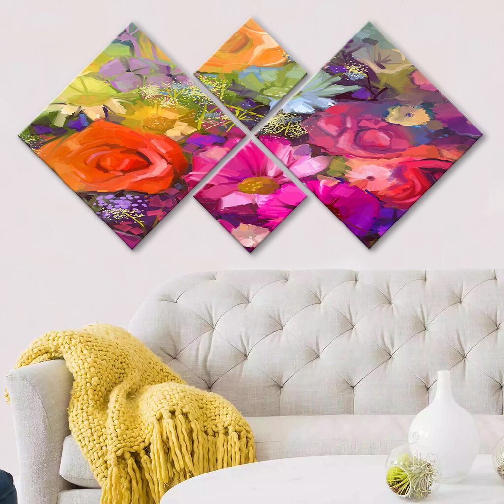 Wallity Slika 4MDF282842702, 60x115 cm, 4 dela