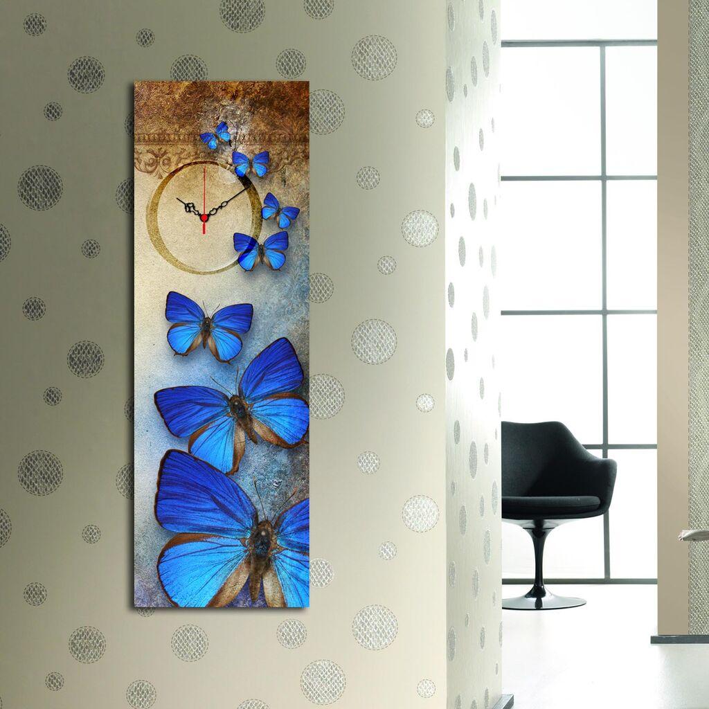 Zidni sat Wallity 30x90cm Šareni