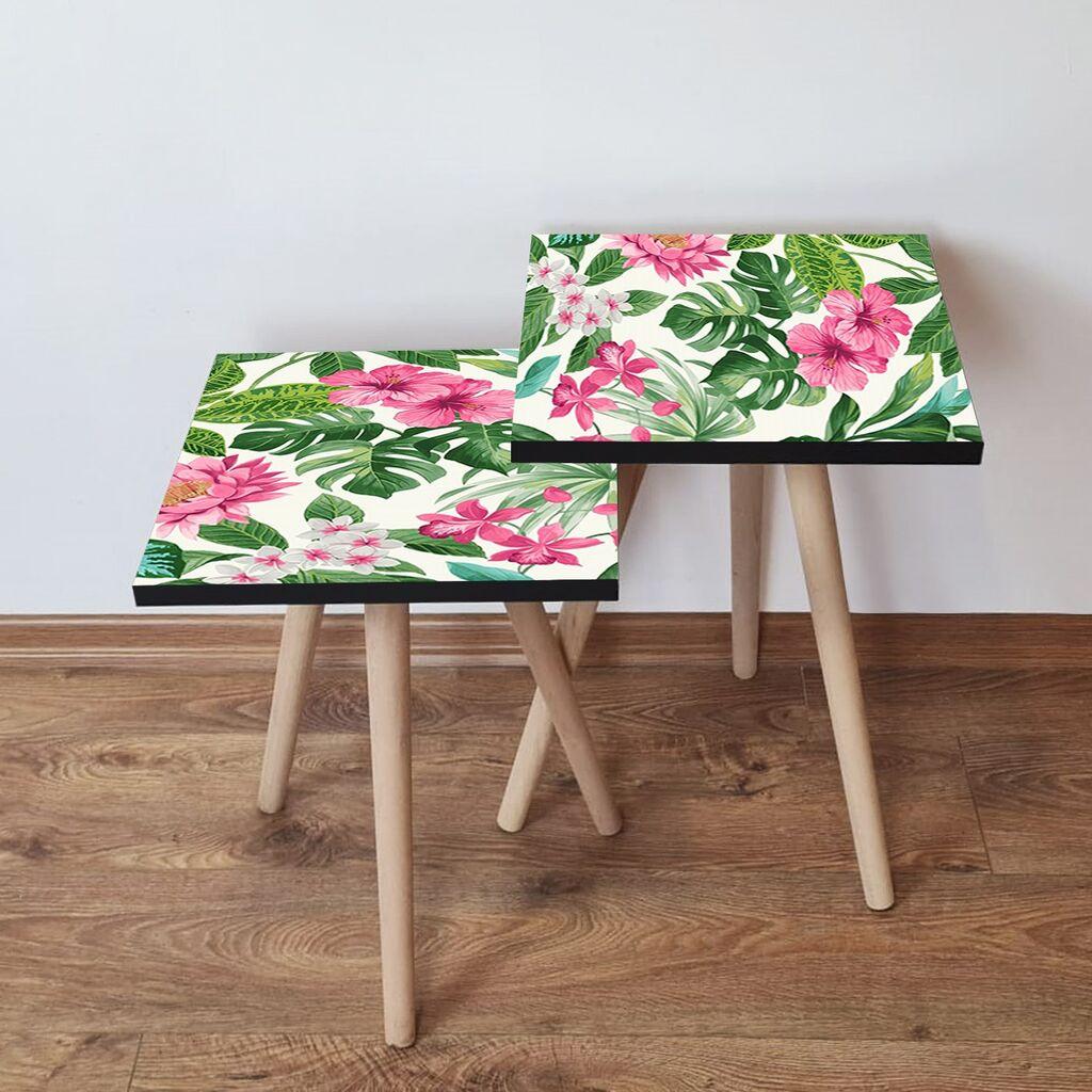 Hanah Home set stolića za kafu 2Shp103, 2 dijela, šareni