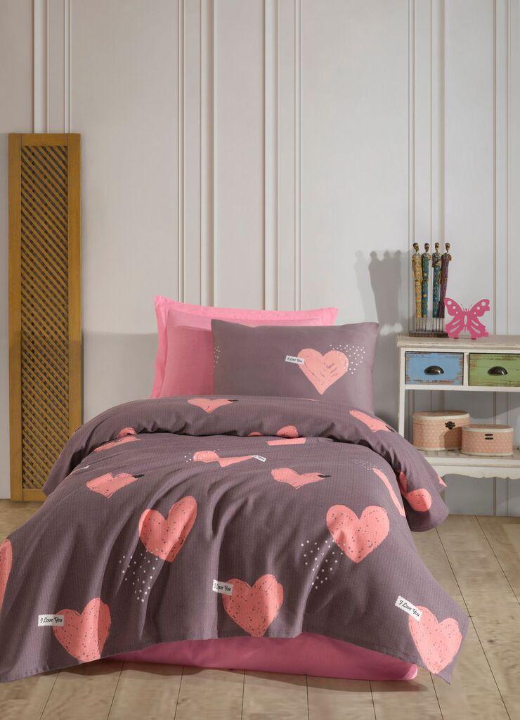 L'essentiel Maison set posteljine Jana, 160x230 cm, smeđa