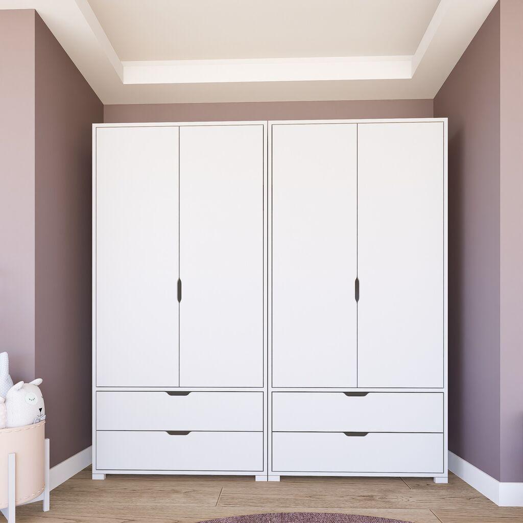 Hanah Home Ormar Duru 1600-022, 180x183x45 cm, Bijela
