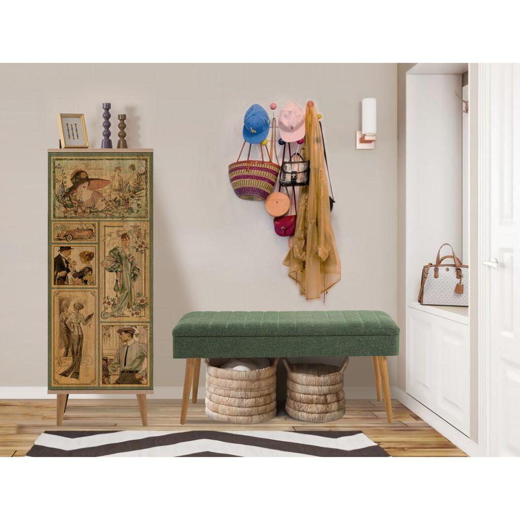 Hanah Home Set Namještaj za hodnik Filinta 732 1070, Zelena