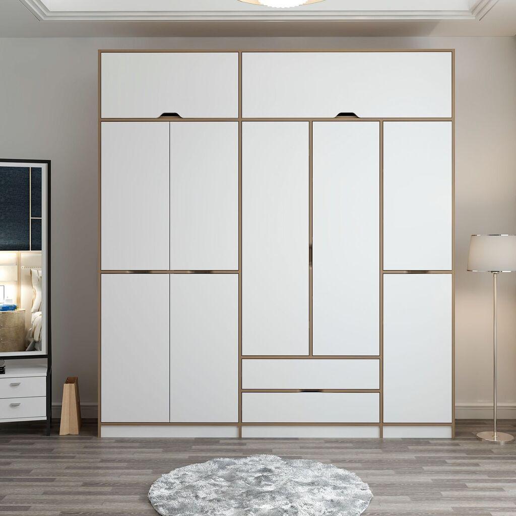 Hanah Home Ormar Elina-8913, 232x253x52 cm, Bijela
