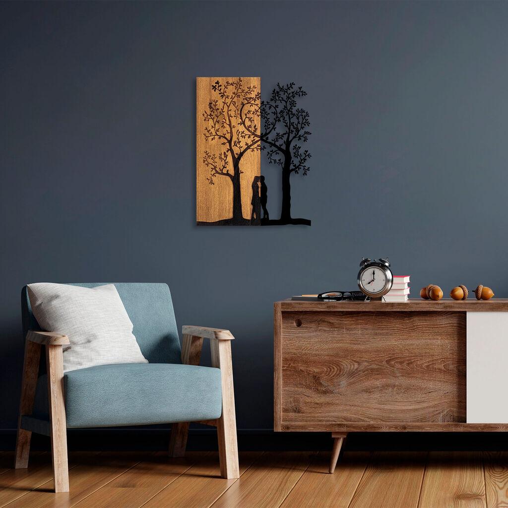 Wallity Zidna dekoracija Love Under The Tree, 45x58 cm, Crna
