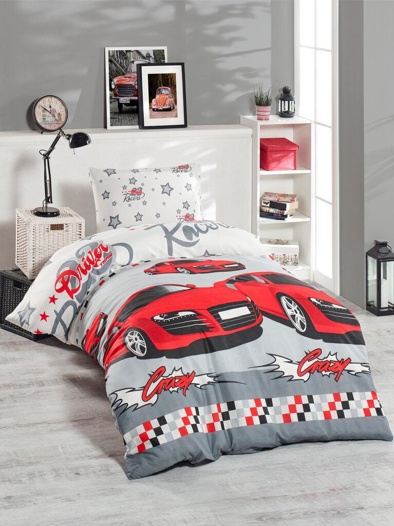 L'essentiel Maison Set Jednokrevetna posteljina Crazy, 140x200cm, crvena