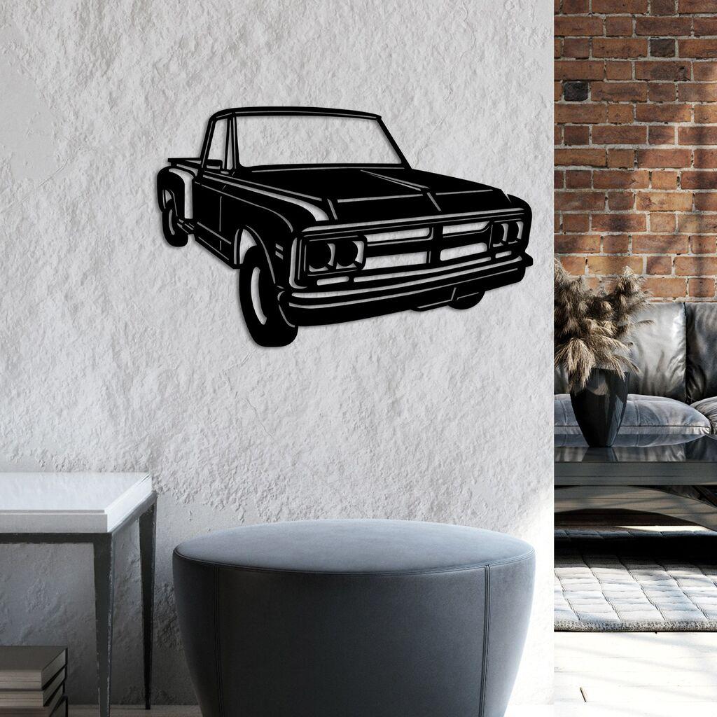 Wallity Zidna dekoracija GMC C/K 1967, 60 x 39 cm,  Crna