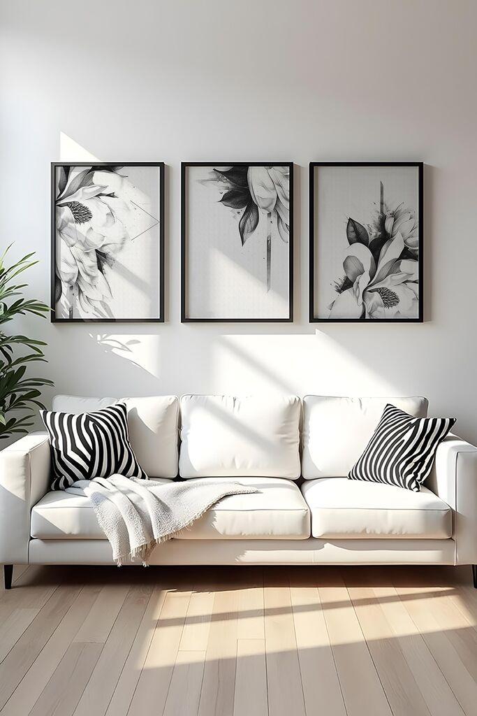 Wallity Uramljena slika Huhu479S, 20x30 cm , 3 dela