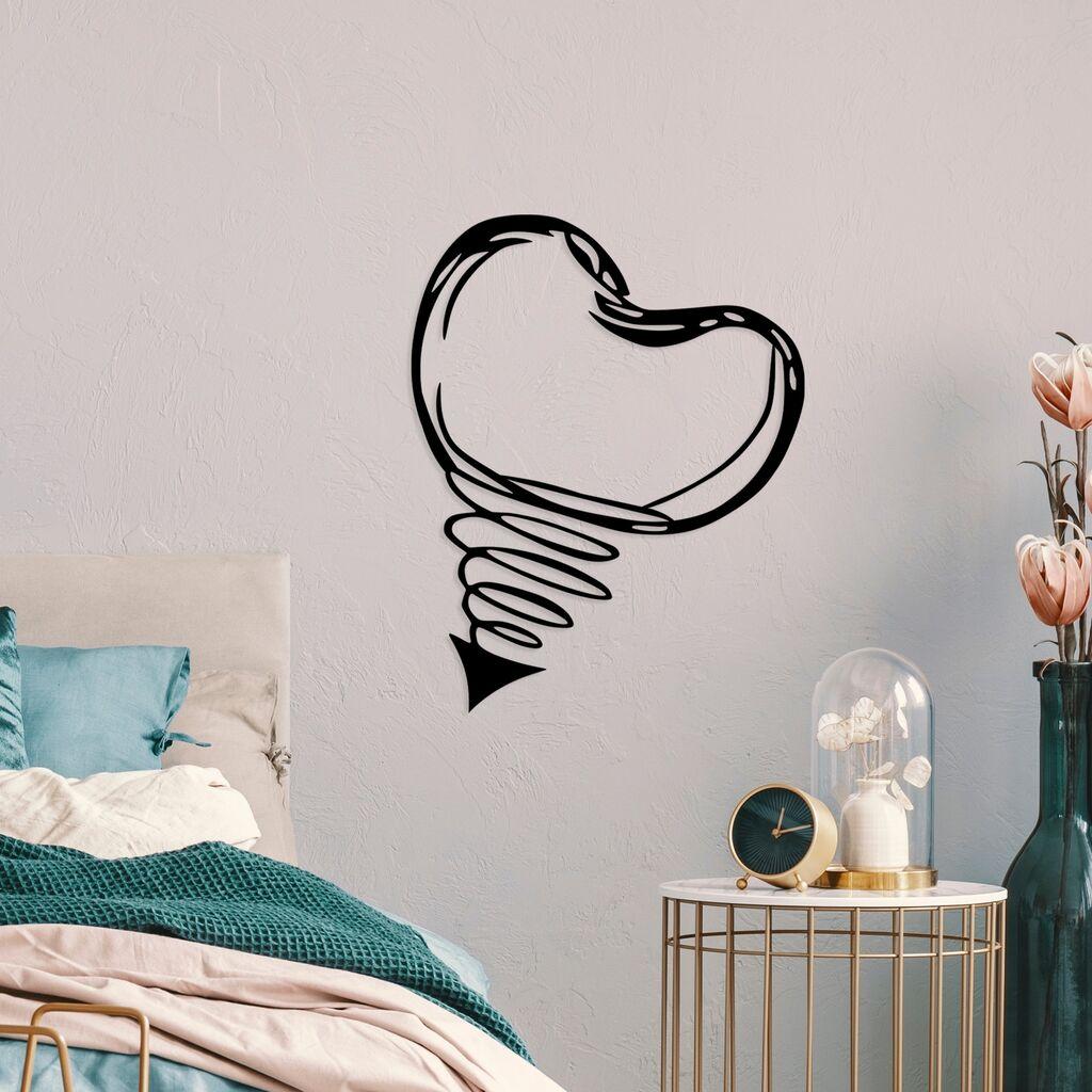 Wallity Zidna dekoracija Fall In Love, 55 x 70 cm,  Crna