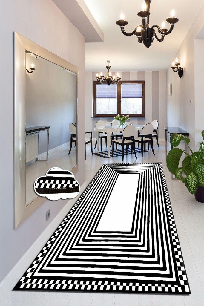 Conceptum Hypnose Tepih Colm, 80x300cm, Crno-bijeli