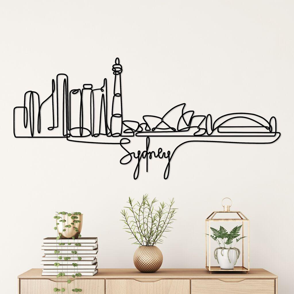 Wallity Zidna dekoracija Sydney, 120x52cm, Crna
