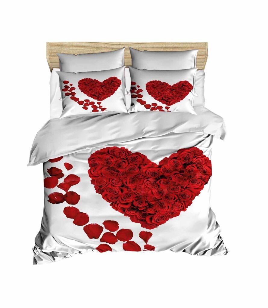 L'essentiel Maison set posteljine 199, 160x220cm, bijelo-crvena