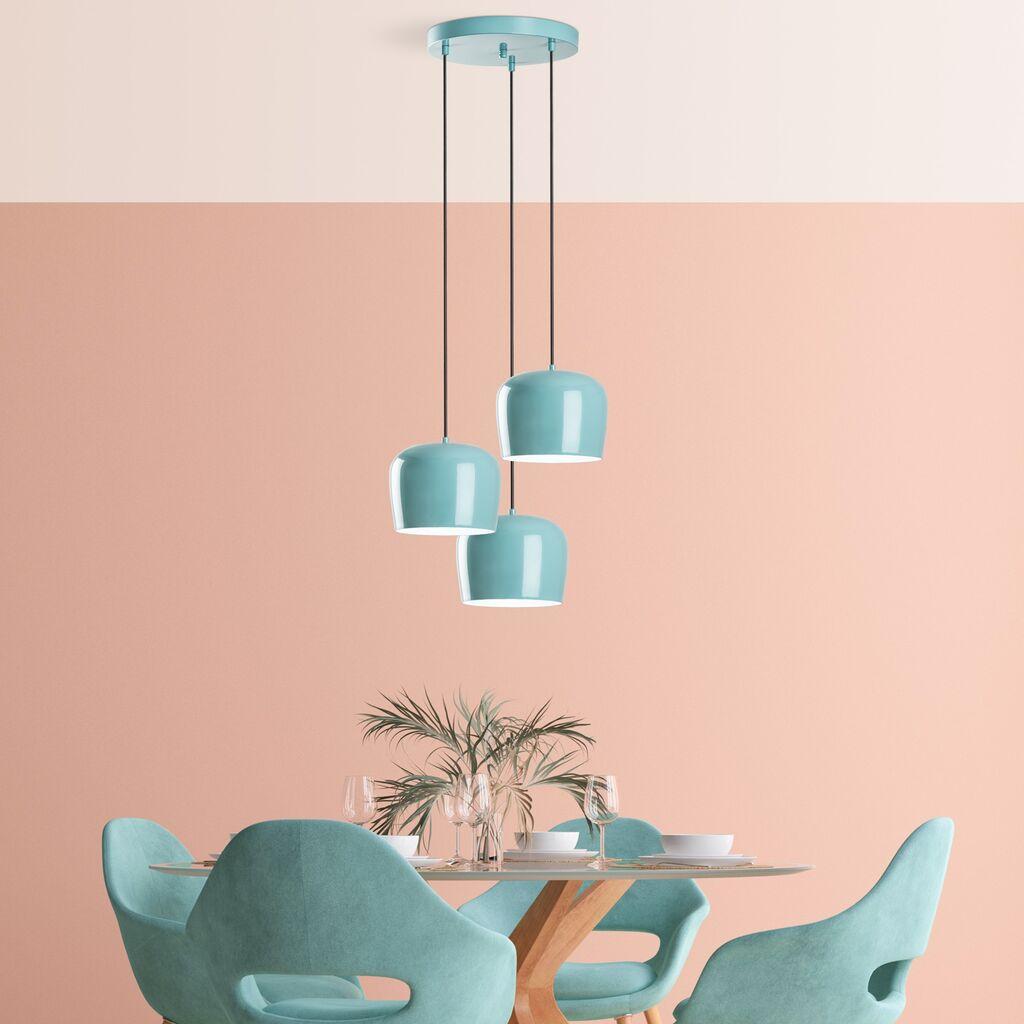 Opviq Luster Yozgat-N-1413, 45-114cm, 45 cm, 3xE27, Tirkizna