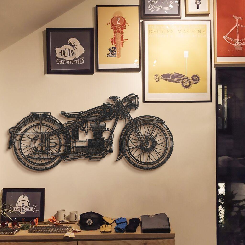 Wallity APT222LS Zidna dekoracija Cafe Racer, 100x47cm, Crna