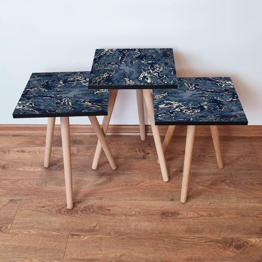 Hanah Home set stolića za kafu 3Shp278, 3 dijela, šareni
