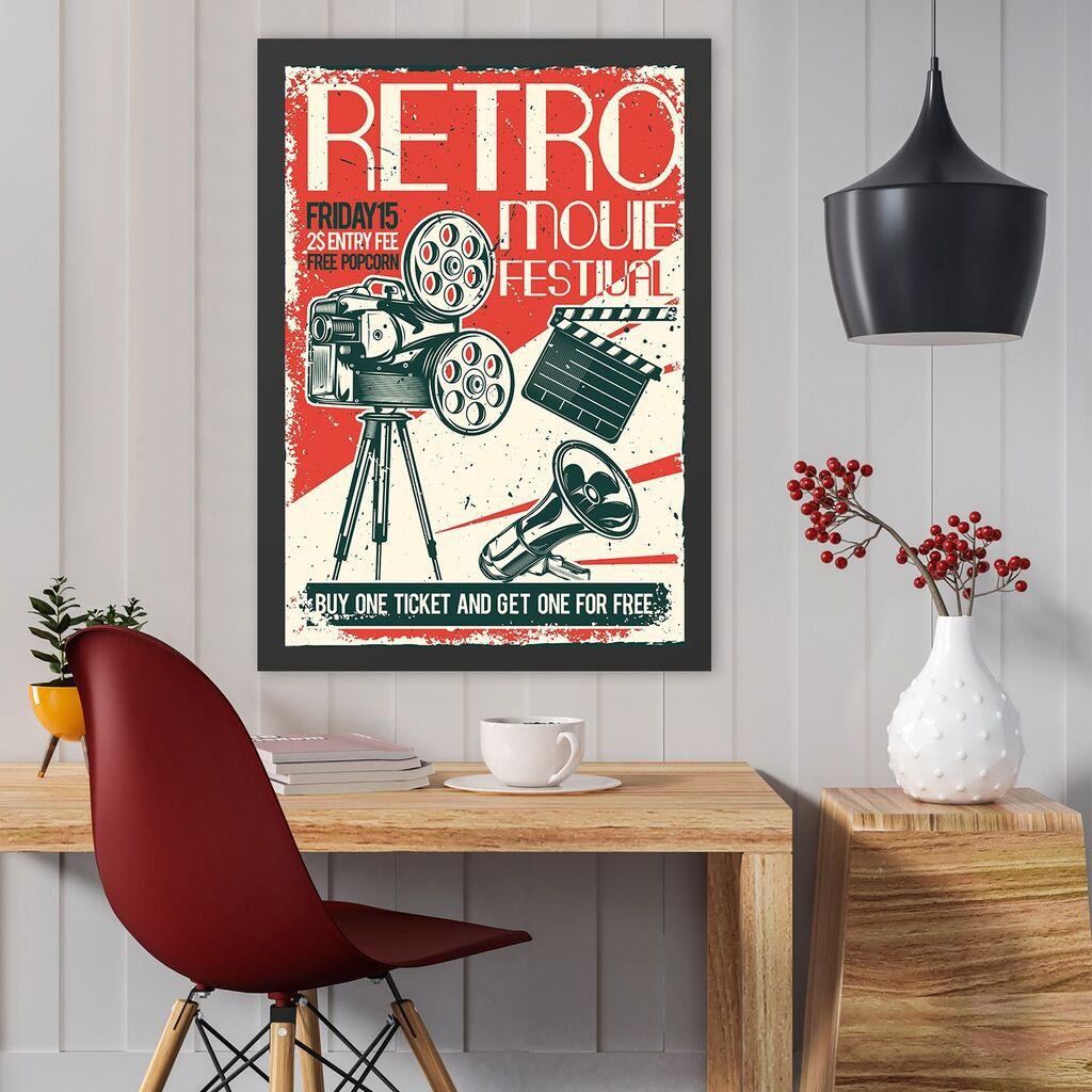 Wallity Uramljena slika Retro Movie, 35x45 cm