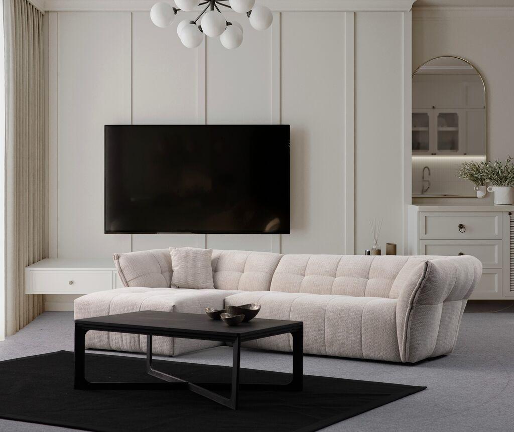 Atelier del Sofa Ugaona garnitura Boxer, 290x165 cm, Bijela