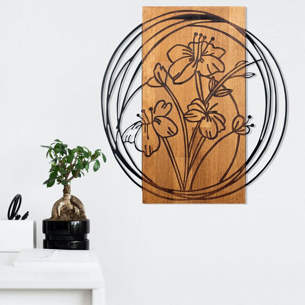 Wallity Zidna dekoracija Orchid, 55x57.5 cm, Smeđe boje