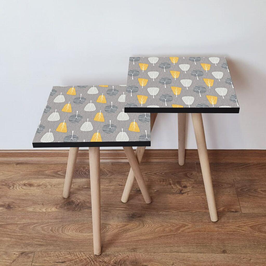 Hanah Home 2SHP186 Pomoćni stočić, 2 komada, Sivi