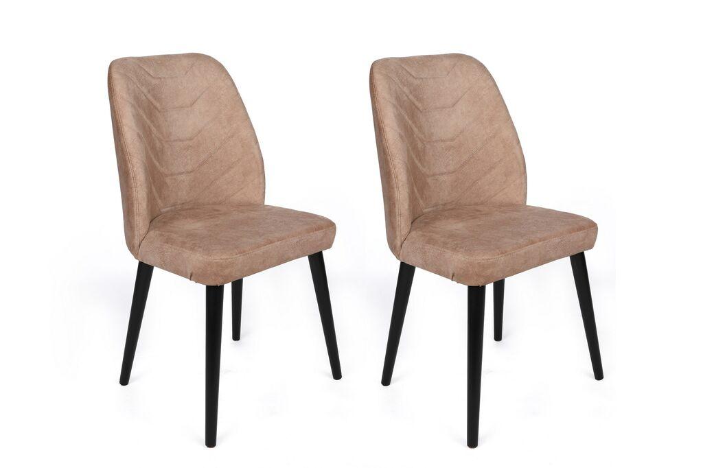Hanah Home Set trpezarijskih stolica Dallas 523 V2, 2 dijela, Smeđa boja