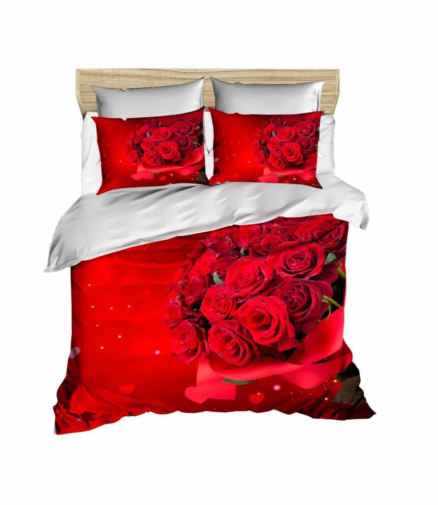 L'essentiel Maison set posteljine 195, 160x220cm, crvena