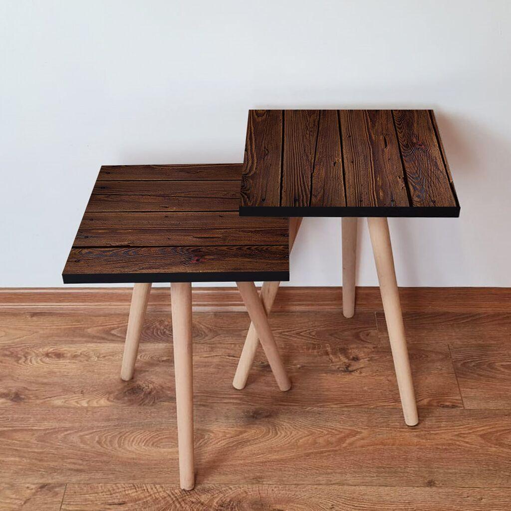 Hanah Home set stolića za kafu 2Shp386, 2 dijela, šareni