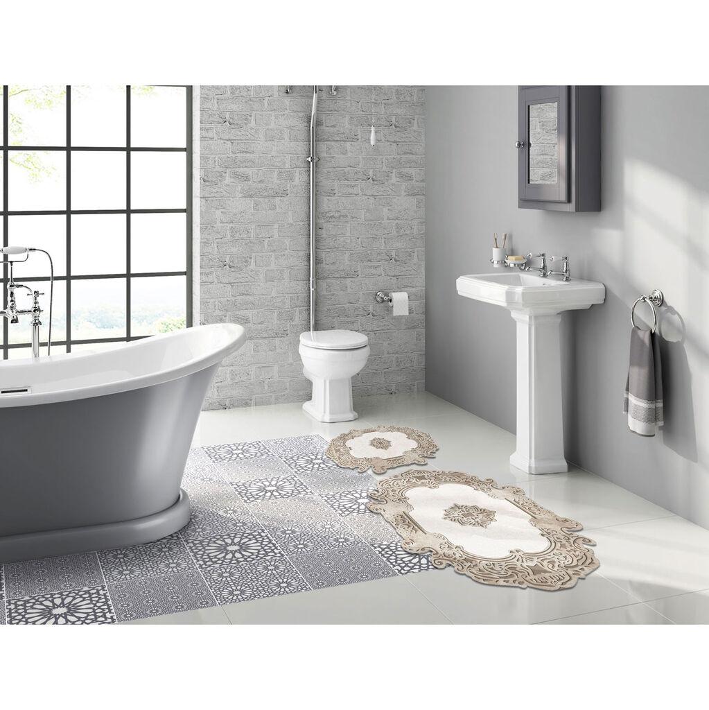 L'essentiel Maison 210FG41715KR Otirač za kupatilo, 2 komada, krem