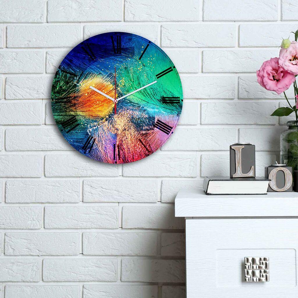 Wallity MDF Zidni sat 30cm Šareni