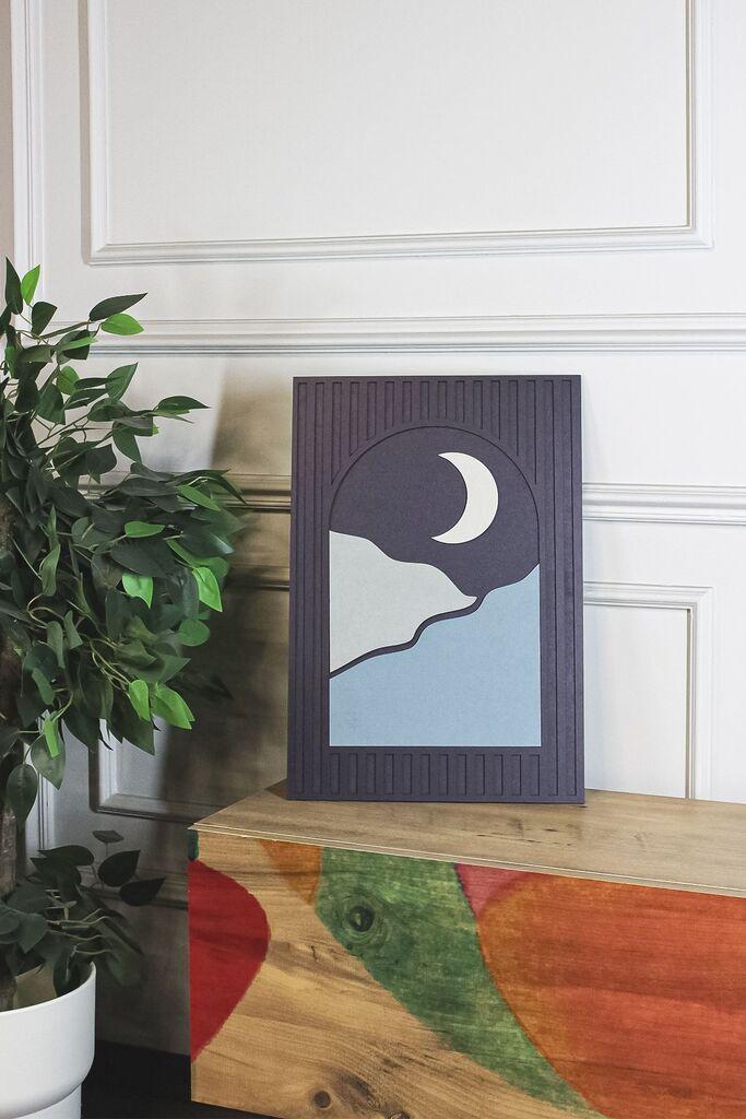 Wallity Slika Ersy3Dmoon-2030, MDF, 20x30x2 cm