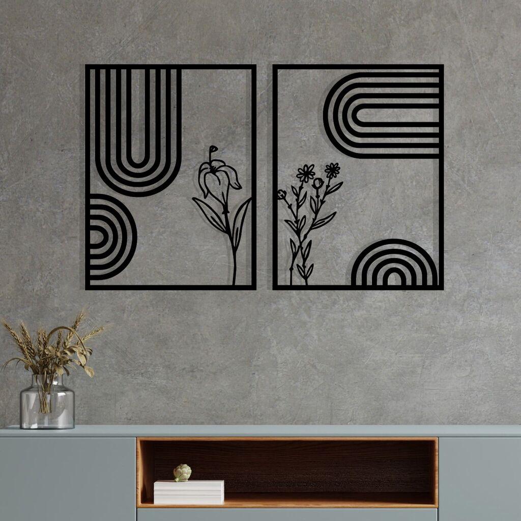 Wallity Zidna dekoracija Dolce Mate, 92x60cm, Crna