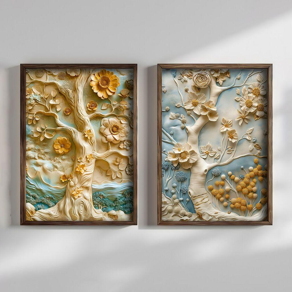 Wallity Slika TUN144, 2 dela, 70 x 50 x 3 cm