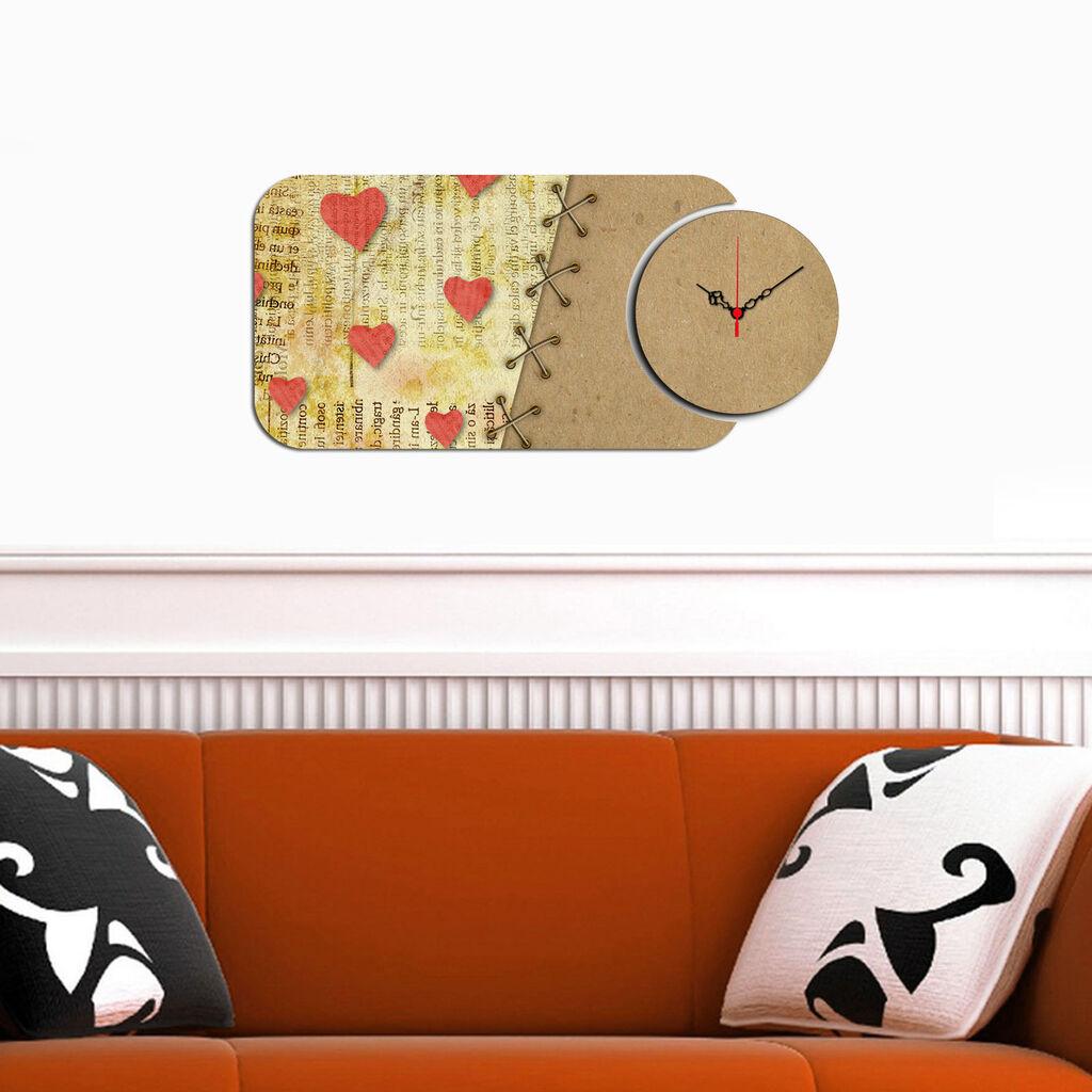 Zidni sat Wallity YMS-63, 68x32 cm, 2 dijela