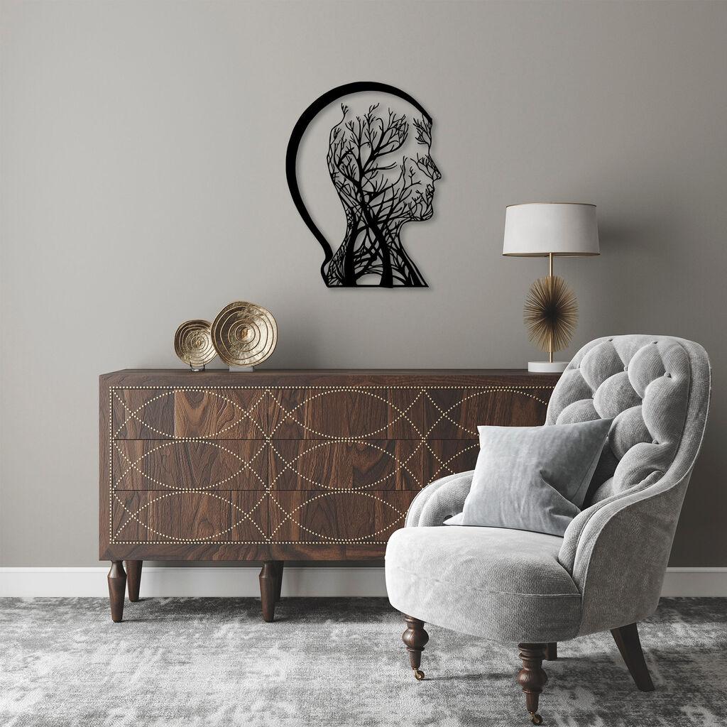 Wallity Zidna dekoracija Tree Man - 322, 52 x 70 cm,  Crna