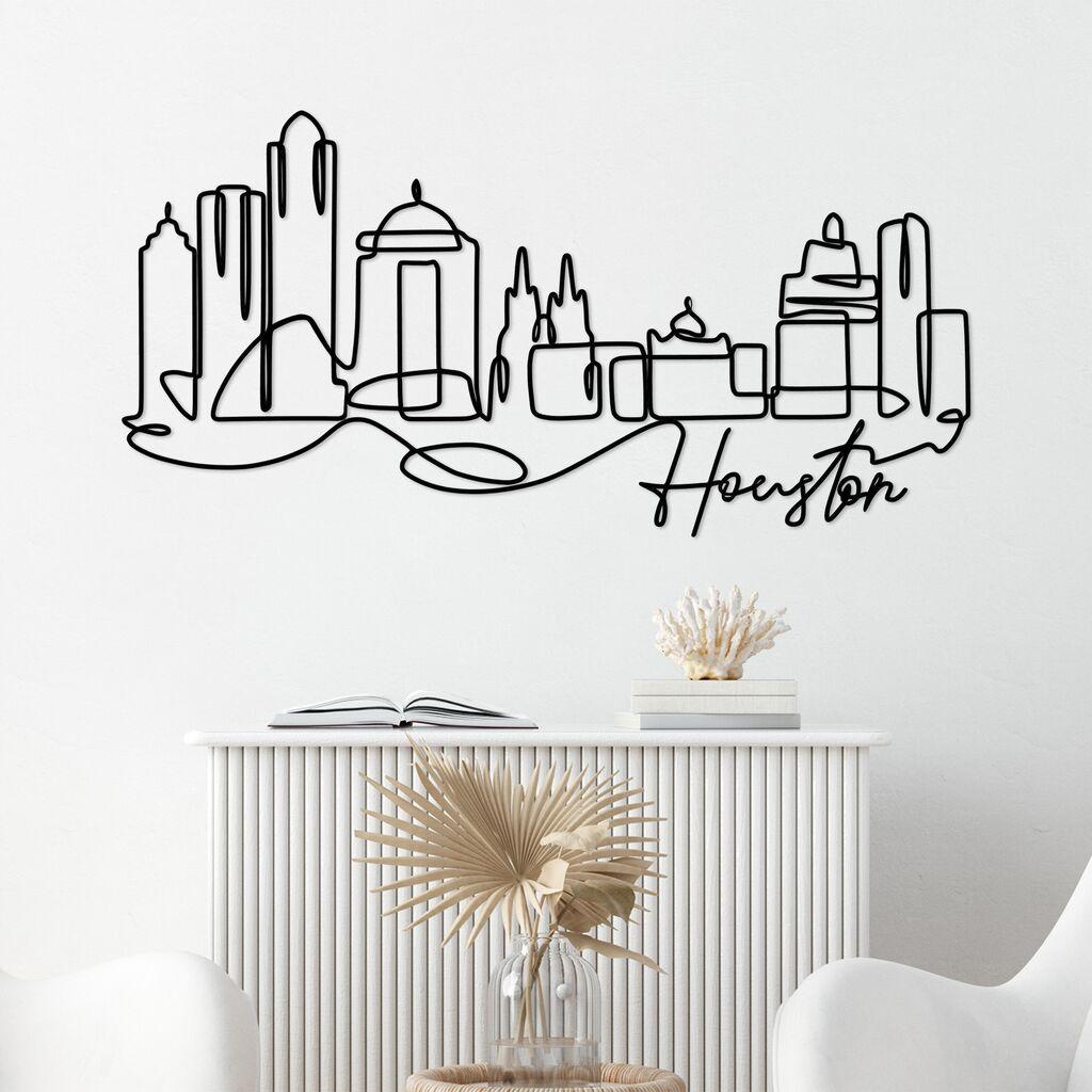 Wallity Zidna dekoracija Houston, 120 x 59 x 1,5 cm,  Crna