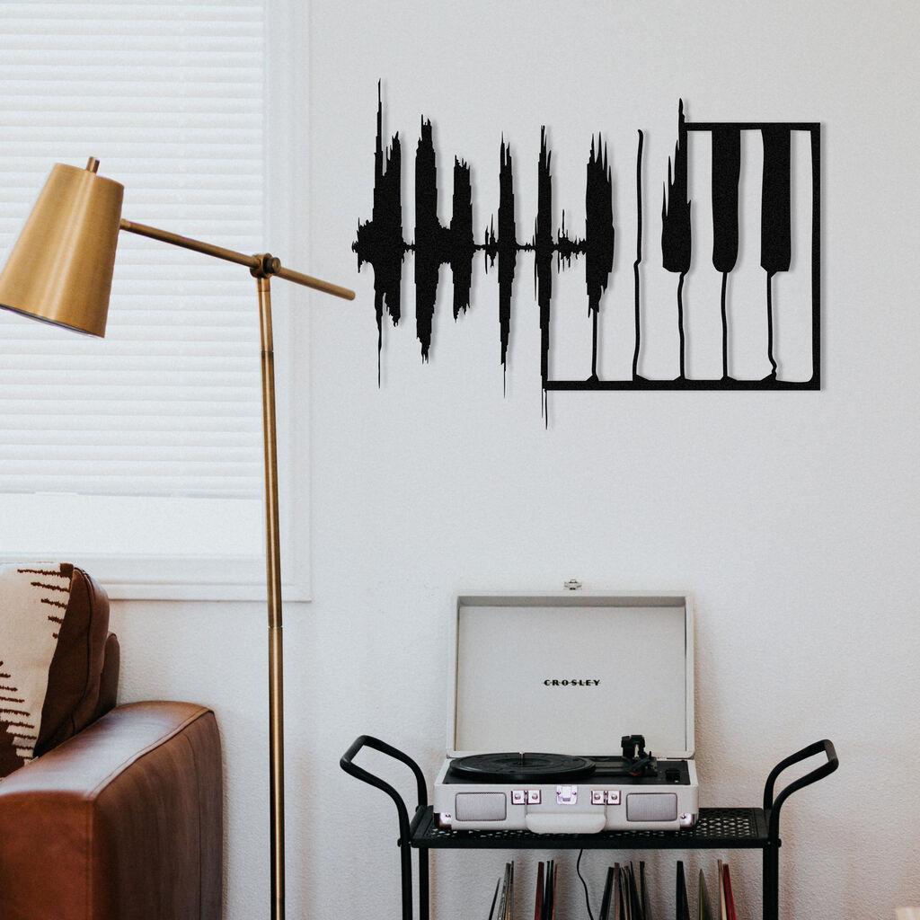Wallity Zidna dekoracija My Music v2, 70x53cm, Crna