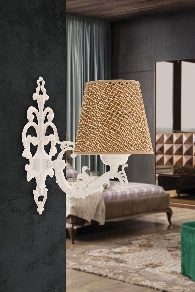 Opviq Claire Hazeran zidna lampa, 15x10x13cm, IP20, bež-bijela