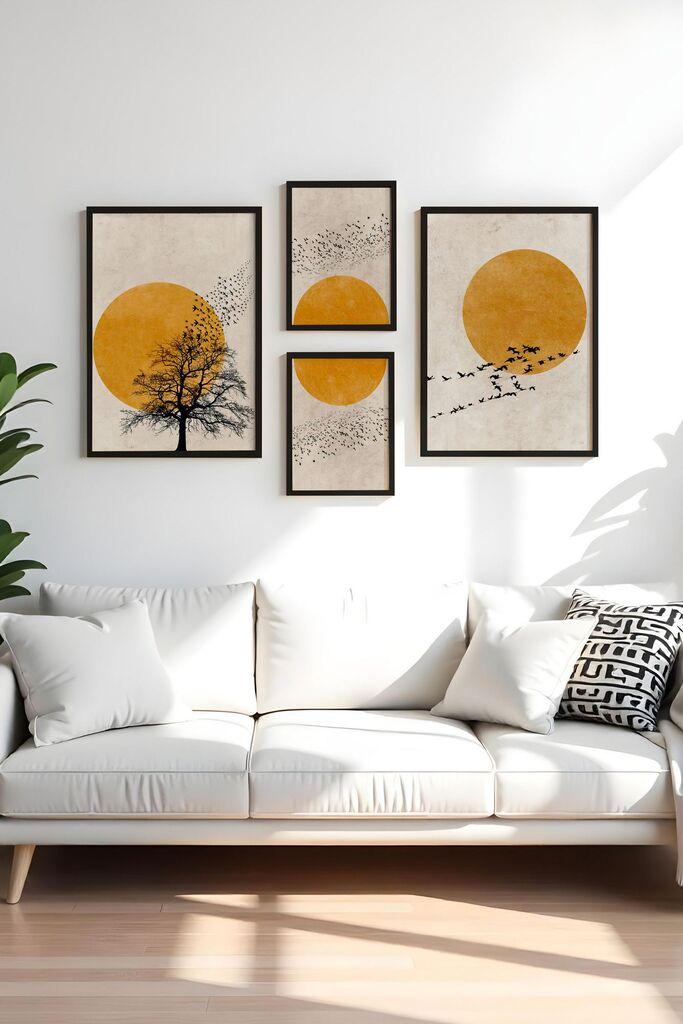 Wallity Dekorativna slika Huhu455-S, 50x70cm, 4 dela