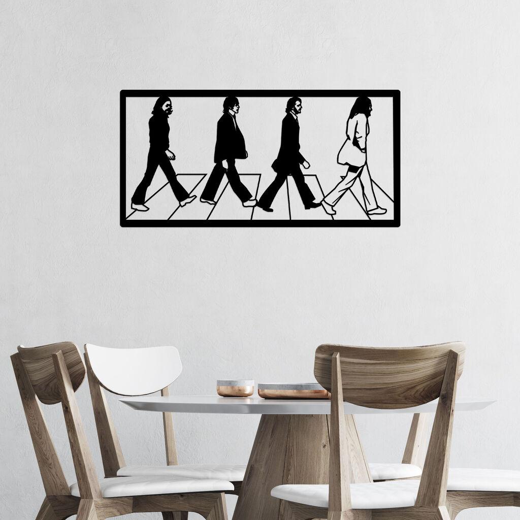 Wallity Zidna dekoracija The Beatles, 80x39cm, Crna
