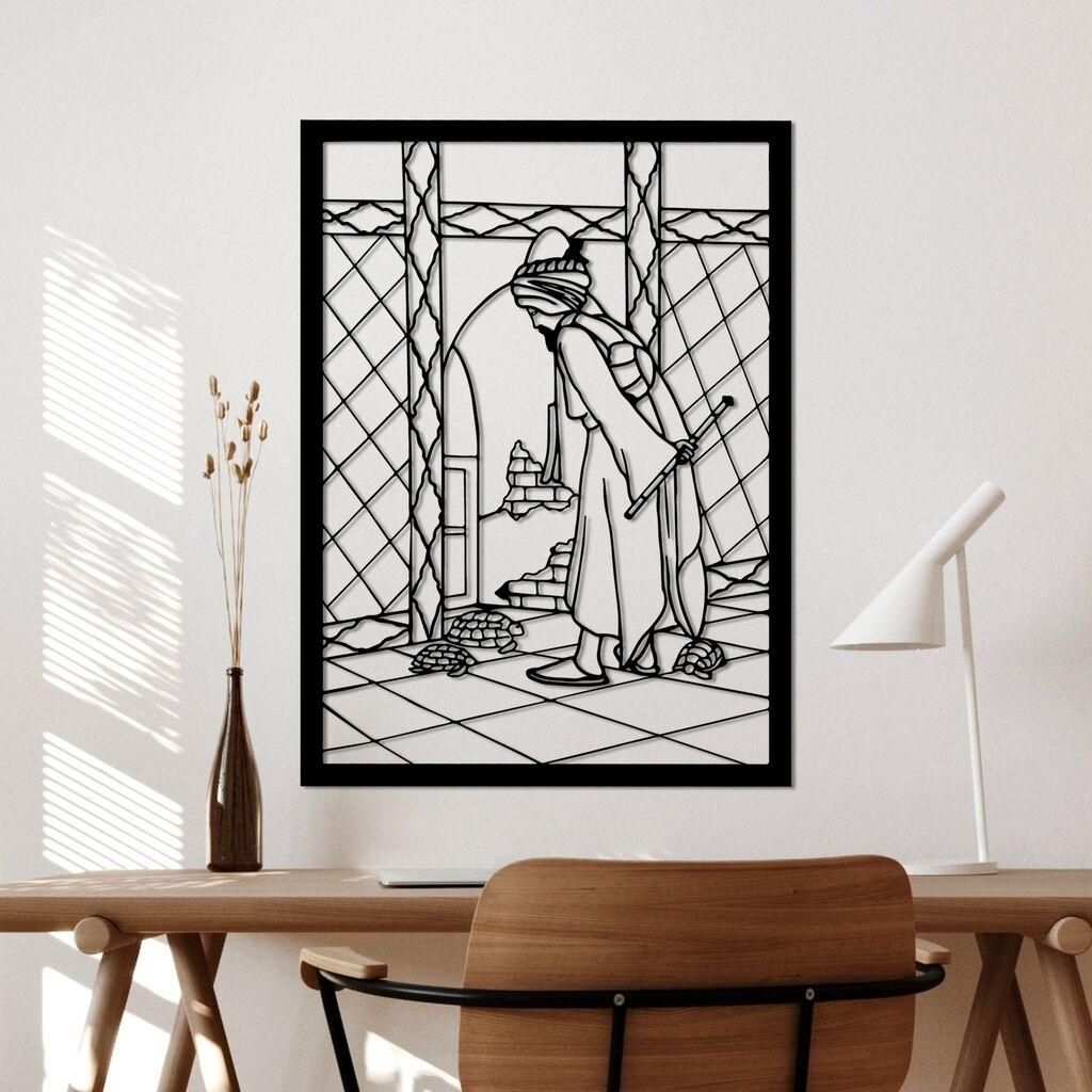 Wallity Zidna dekoracija Osmanhamdi, 41 x 56 cm,  Crna