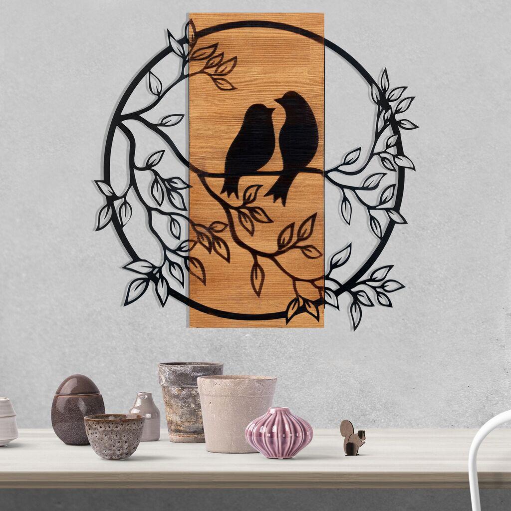 Wallity Zidna dekoracija Birds In Love 1, Crna