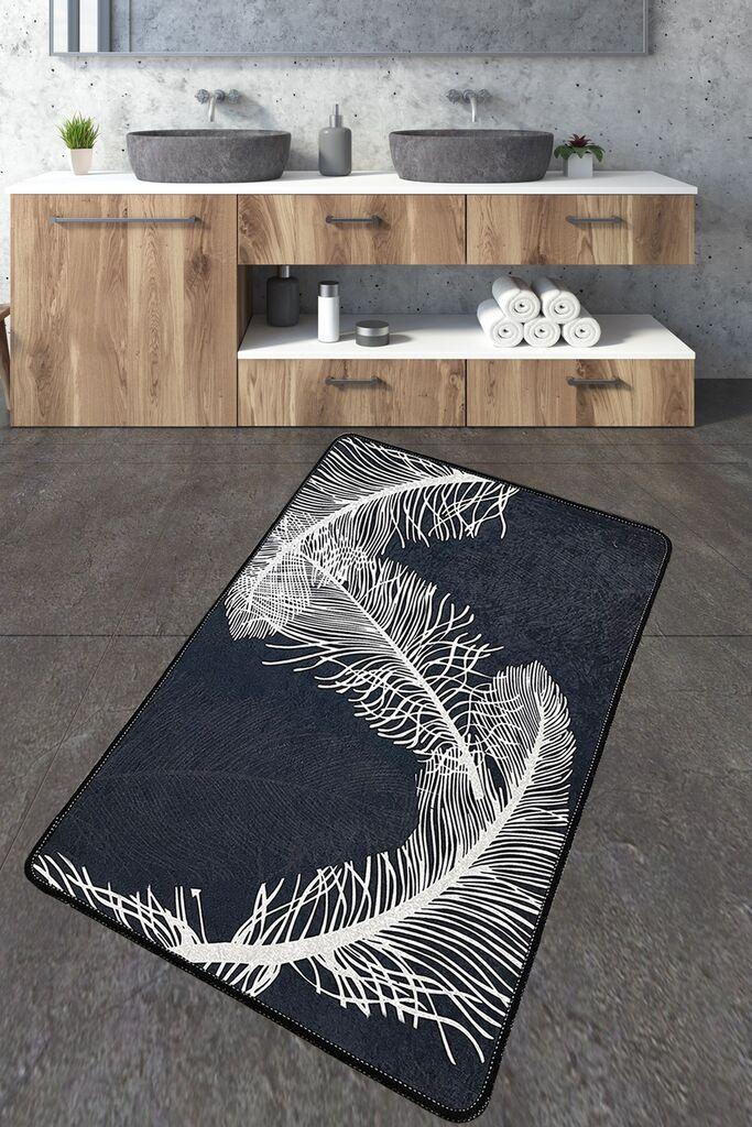 L'essentiel Maison Kupaonska prostirka Alisan 1, 70x120cm, Crno-bijela