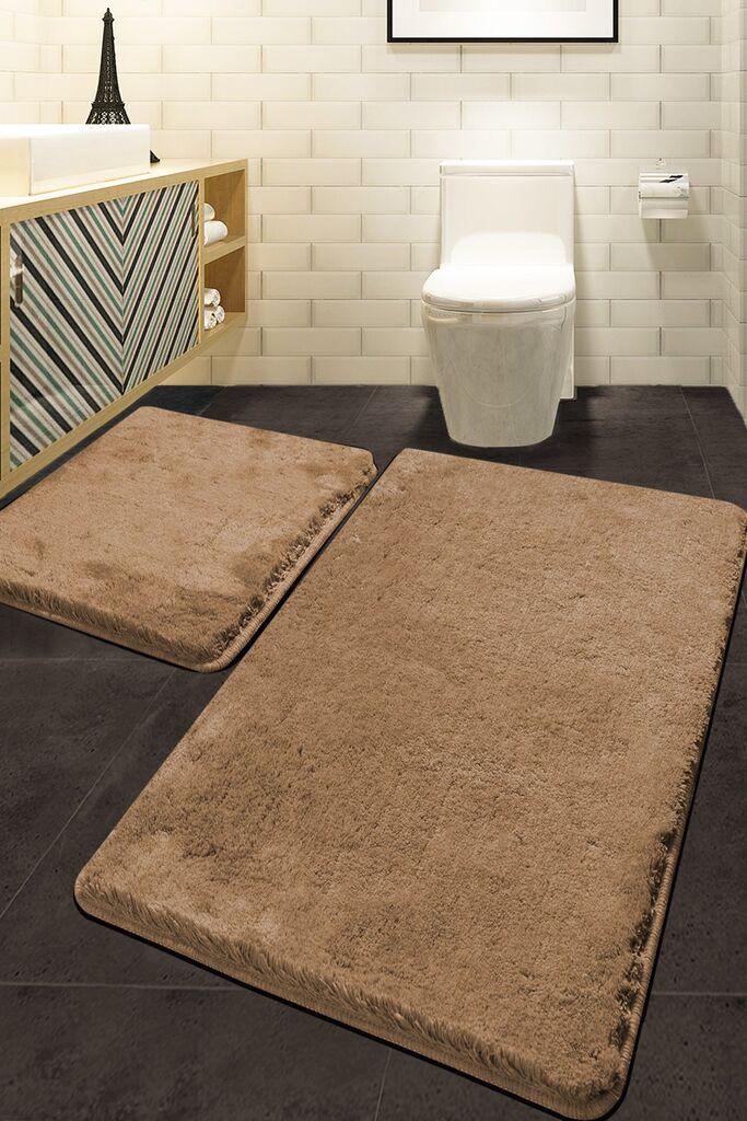 L'essentiel Maison Set od 2 tepiha za kupatilo, svijetlosmeđa