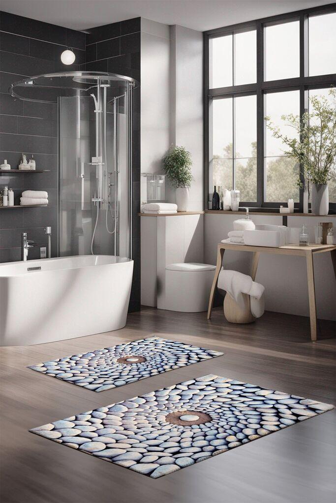 L'essentiel Maison Set prostirki za kupatilo CT-5288, 2 komada, bijela
