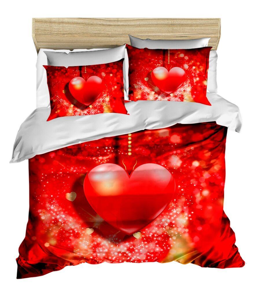L'essentiel Maison set posteljine 159, 200x220cm, crvena i bijela