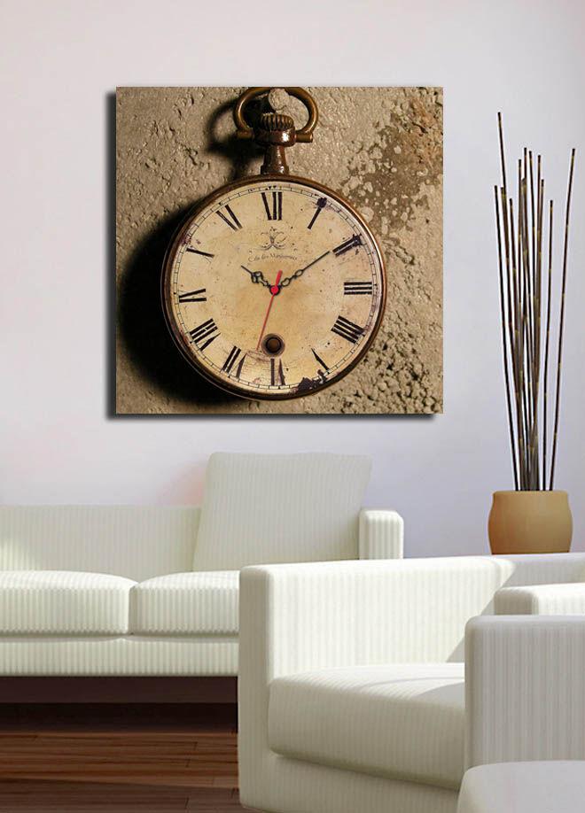 Zidni sat Wallity 45x45 Šareni