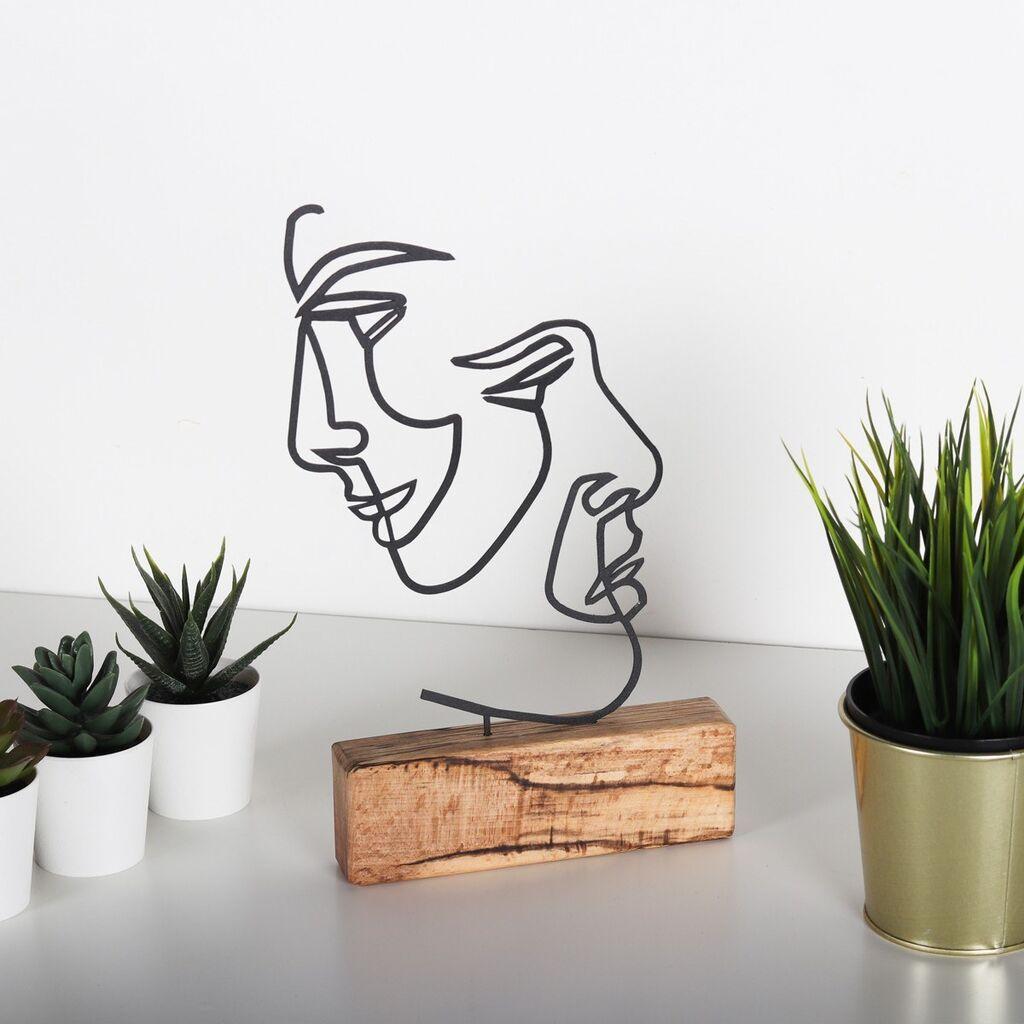 Aberto Design Dekorativna figura M-035, 17x38x3,5 cm, Crna